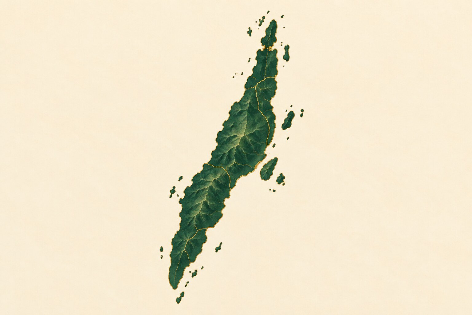 Stylized illustration of Cebu island